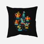 Tokyo Zoo-none removable cover w insert throw pillow-DinoMike