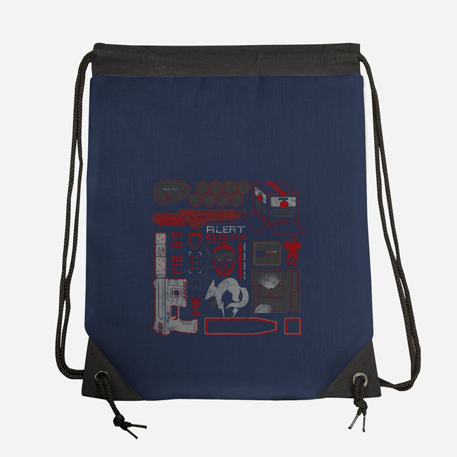 Tools of the Trade-none drawstring bag-onebluebird