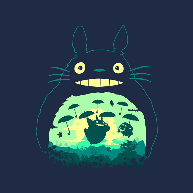 Totoro and His Umbrella-womens v-neck tee-Arashi-Yuka
