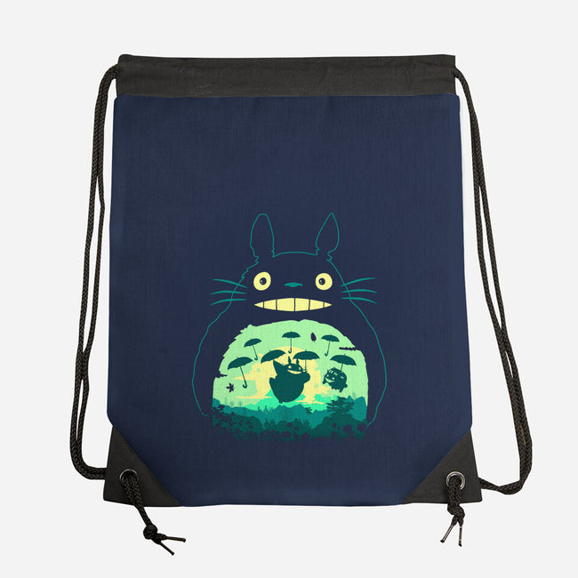 Totoro and His Umbrella-none drawstring bag-Arashi-Yuka