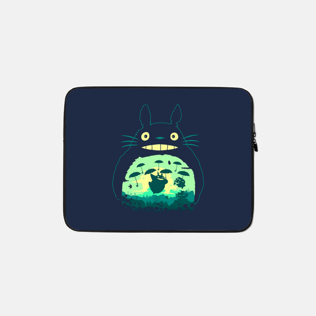 Totoro and His Umbrella-none zippered laptop sleeve-Arashi-Yuka