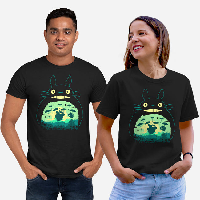 Totoro and His Umbrella-unisex basic tee-Arashi-Yuka