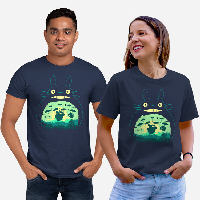 Totoro and His Umbrella-unisex basic tee-Arashi-Yuka