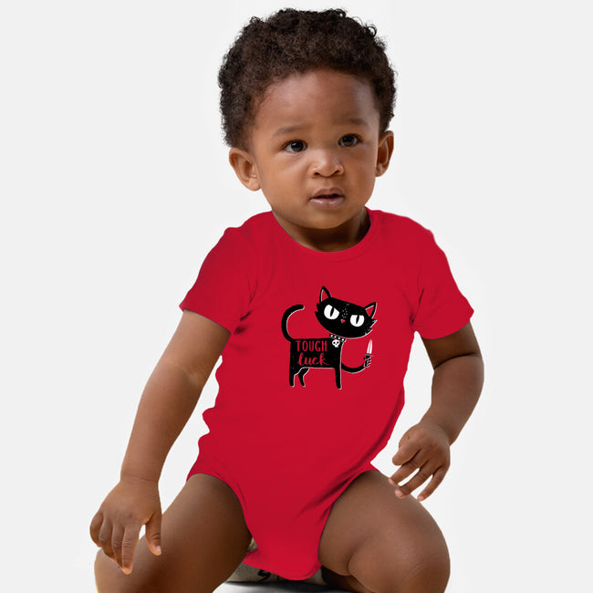 Tough Luck-baby basic onesie-DinoMike