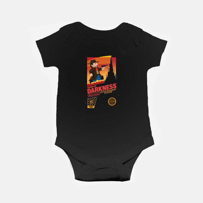 Tower of Darkness-baby basic onesie-mikehandyart