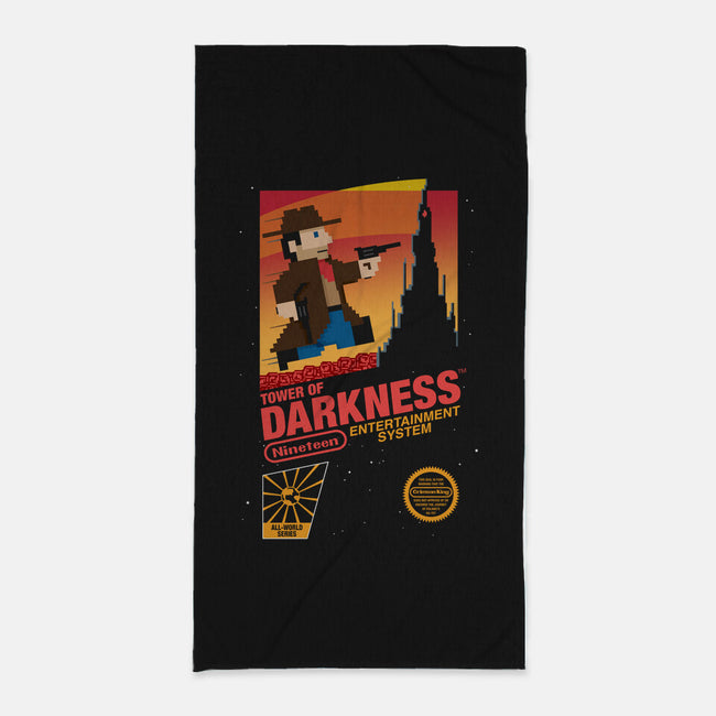 Tower of Darkness-none beach towel-mikehandyart