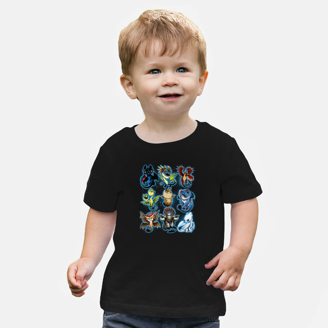 Trained Dragons-baby basic tee-alemaglia