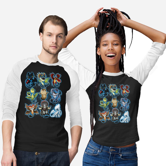 Trained Dragons-unisex baseball tee-alemaglia