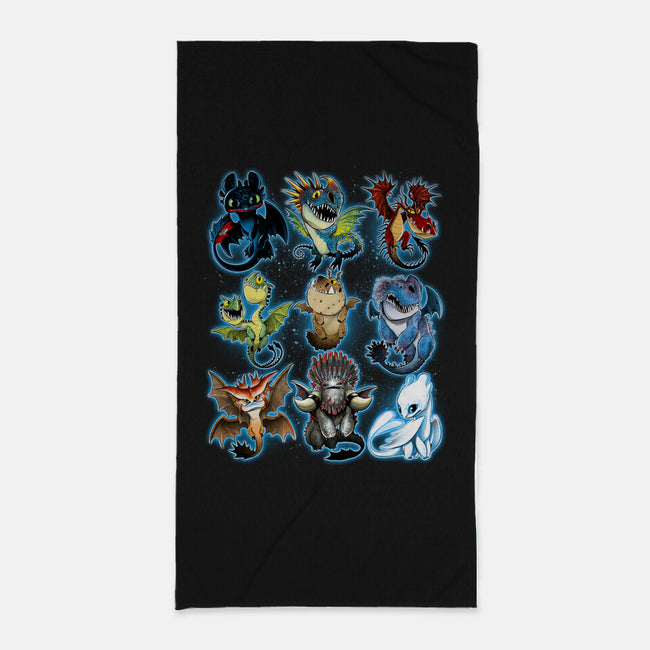 Trained Dragons-none beach towel-alemaglia