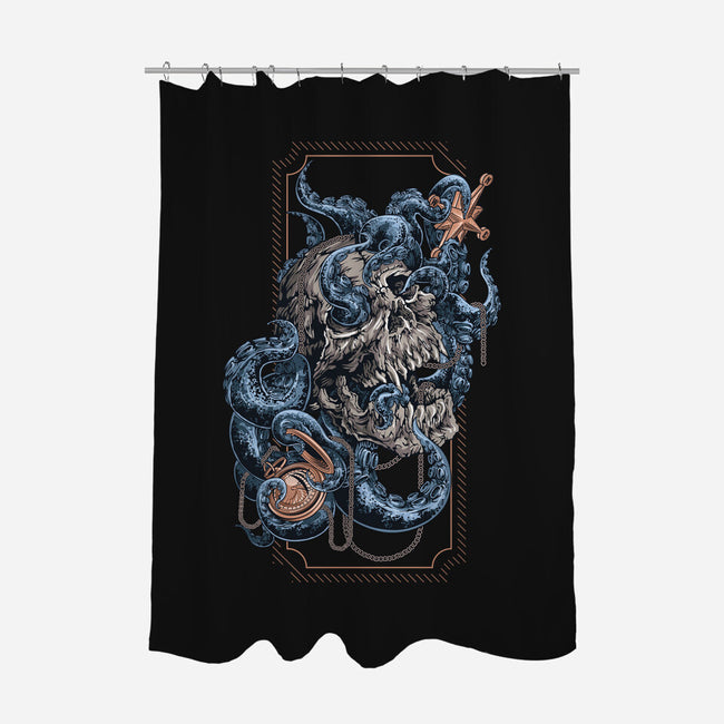 Trapped-none polyester shower curtain-DiegoSpezzoni