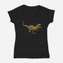 T-Rex-womens v-neck tee-ducfrench