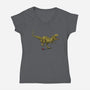 T-Rex-womens v-neck tee-ducfrench