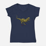 T-Rex-womens v-neck tee-ducfrench