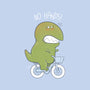 T-Rex Tries Biking-baby basic tee-queenmob