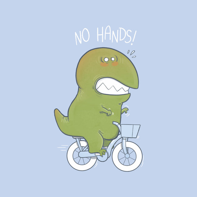 T-Rex Tries Biking-none removable cover w insert throw pillow-queenmob