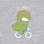 T-Rex Tries Biking-mens premium tee-queenmob