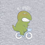 T-Rex Tries Biking-womens off shoulder sweatshirt-queenmob