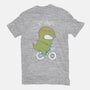 T-Rex Tries Biking-mens heavyweight tee-queenmob