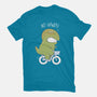 T-Rex Tries Biking-mens heavyweight tee-queenmob