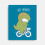 T-Rex Tries Biking-none stretched canvas-queenmob