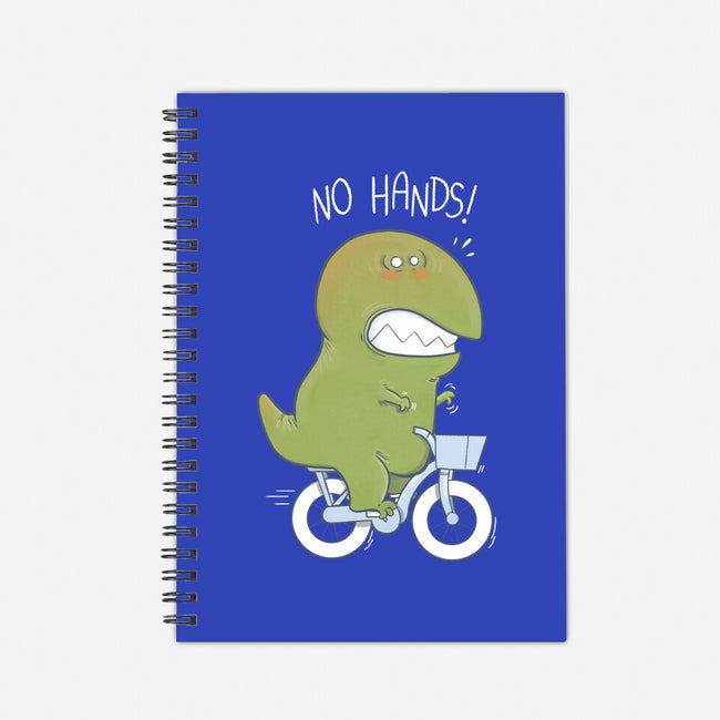 T-Rex Tries Biking-none dot grid notebook-queenmob