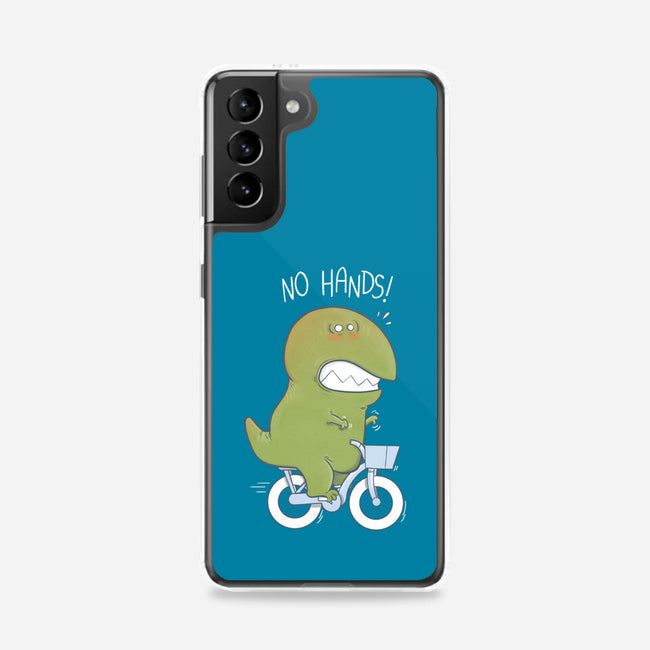 T-Rex Tries Biking-samsung snap phone case-queenmob