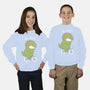 T-Rex Tries Biking-youth crew neck sweatshirt-queenmob