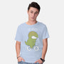 T-Rex Tries Biking-mens basic tee-queenmob