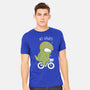 T-Rex Tries Biking-mens heavyweight tee-queenmob