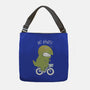 T-Rex Tries Biking-none adjustable tote-queenmob