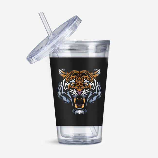 Tribal Face Tiger-none acrylic tumbler drinkware-albertocubatas