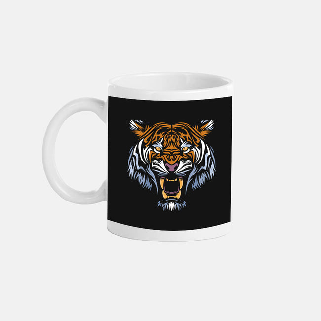 Tribal Face Tiger-none glossy mug-albertocubatas