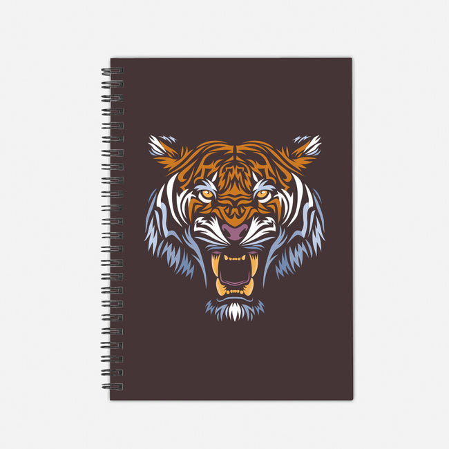 Tribal Face Tiger-none dot grid notebook-albertocubatas