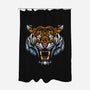 Tribal Face Tiger-none polyester shower curtain-albertocubatas