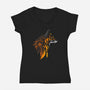 Tribal Fox-womens v-neck tee-albertocubatas