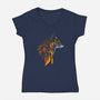 Tribal Fox-womens v-neck tee-albertocubatas