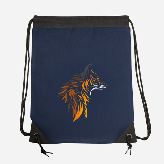 Tribal Fox-none drawstring bag-albertocubatas