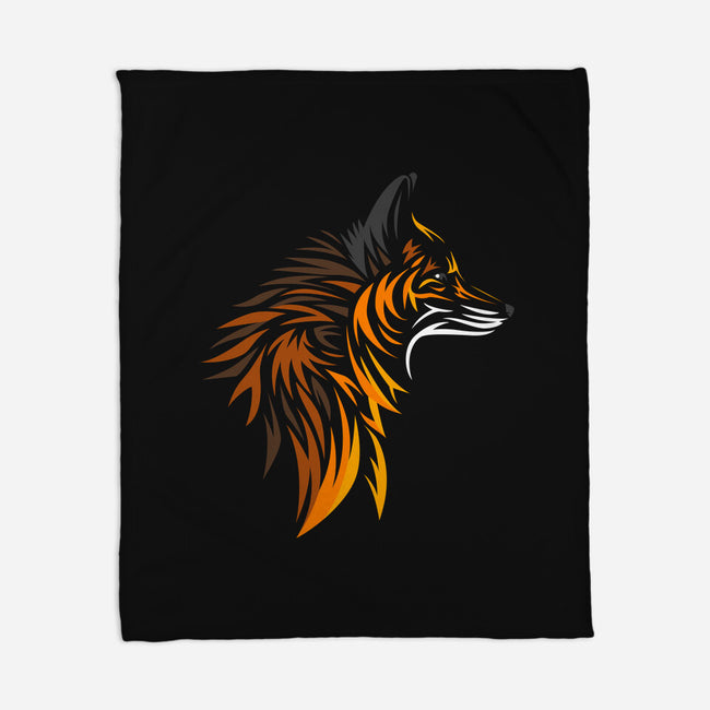 Tribal Fox-none fleece blanket-albertocubatas