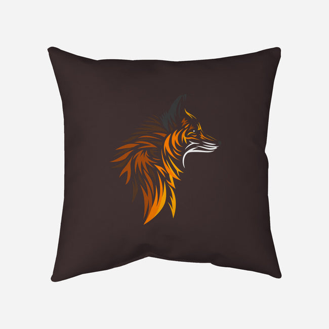 Tribal Fox-none non-removable cover w insert throw pillow-albertocubatas