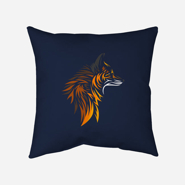 Tribal Fox-none removable cover w insert throw pillow-albertocubatas