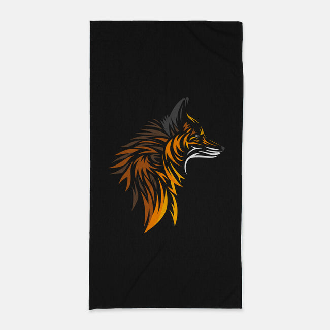 Tribal Fox-none beach towel-albertocubatas