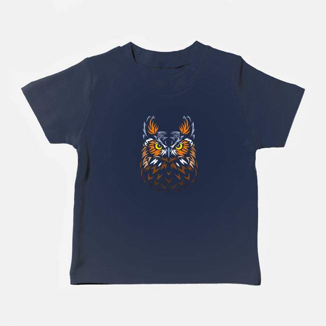 Tribal Owl-baby basic tee-albertocubatas