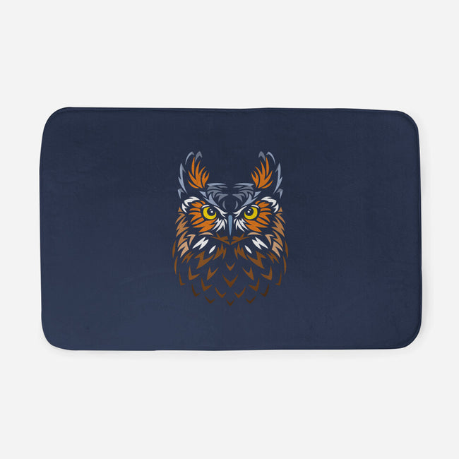Tribal Owl-none memory foam bath mat-albertocubatas
