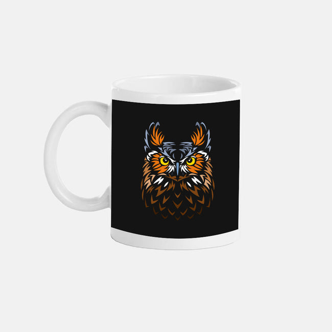 Tribal Owl-none glossy mug-albertocubatas