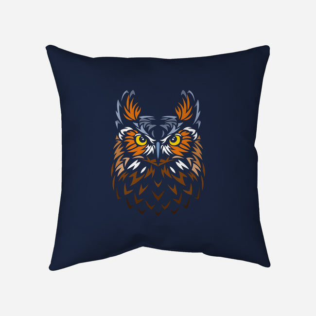 Tribal Owl-none removable cover w insert throw pillow-albertocubatas