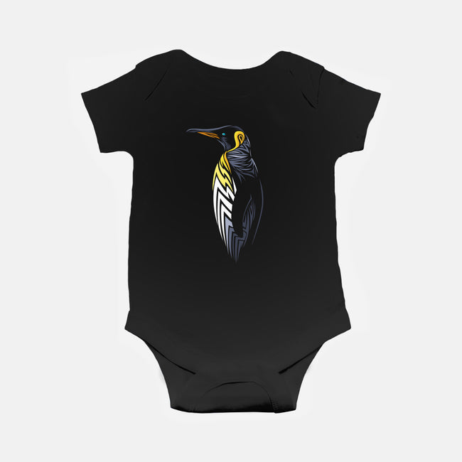 Tribal Penguin-baby basic onesie-albertocubatas