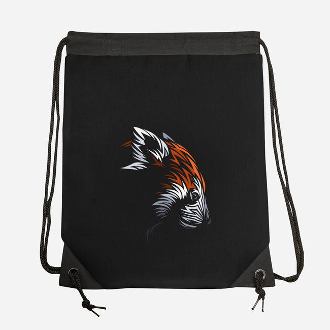 Tribal Red Panda-none drawstring bag-albertocubatas