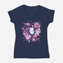 Trick or Treaters-womens v-neck tee-PixelEyeBat