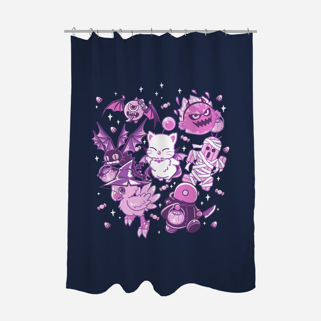 Trick or Treaters-none polyester shower curtain-PixelEyeBat