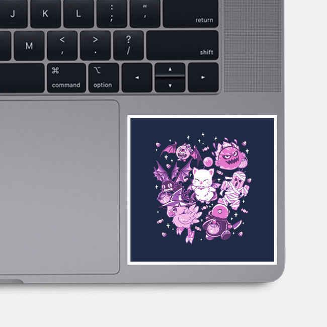 Trick or Treaters-none glossy sticker-PixelEyeBat